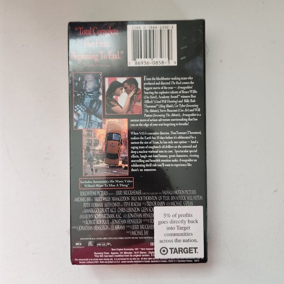 Armageddon VHS Movie Starring Bruce Willis Sealed New - Picture 4 of 6